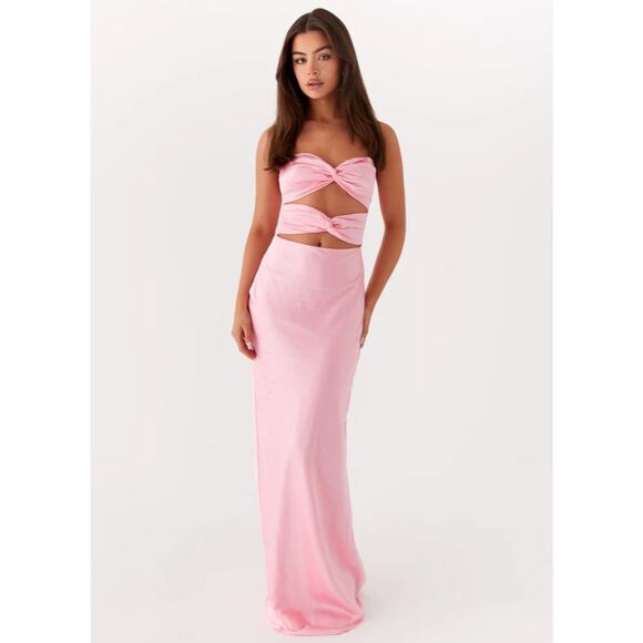 Peppermayo red tianna strpess maxi dress - size 8 - Picture 1 of 6